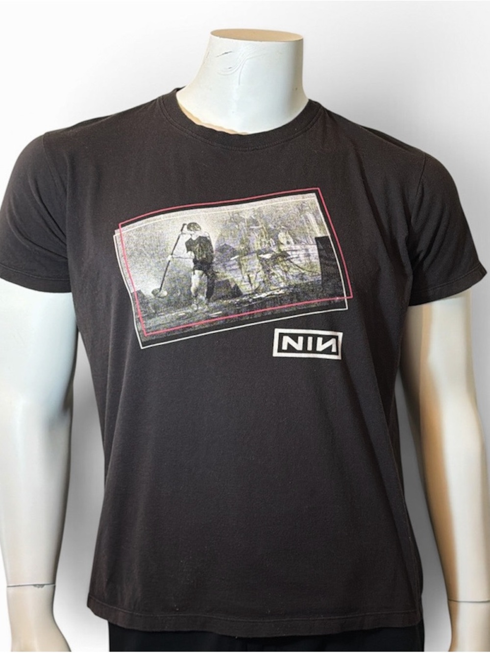 Rare Nine Inch Nails Faded Band Shirt Size Medium Lectro Grounded NIN